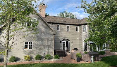 Back of home in Allentown, PA, after completed residential exterior painting project by CertaPro Painters of the Greater Lehigh Valley - Angle 2