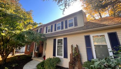 Front Angle of house in Allentown, PA, after completed residential exterior painting project by CertaPro Painters of the Greater Lehigh Valley