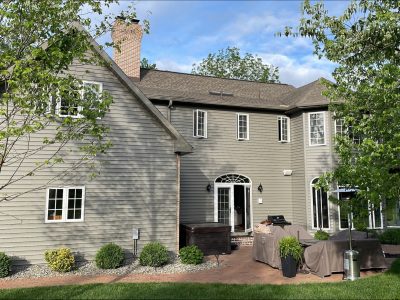 Back of home in Allentown, PA, after completed residential exterior painting project by CertaPro Painters of the Greater Lehigh Valley - Angle 2