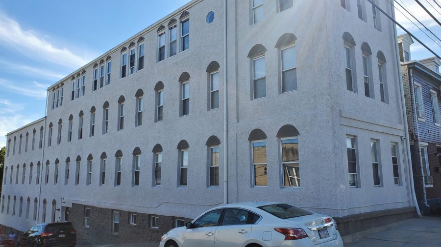 Corner Angle of Completed commercial exterior painting project at River Rock Management by CertaPro Painters of the Greater Lehigh Valley Preview Image 4