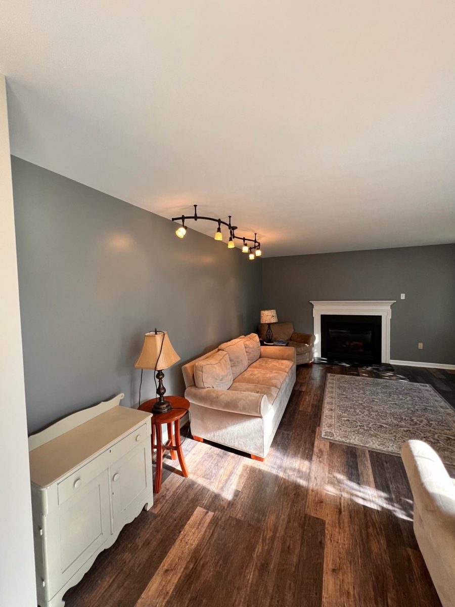 Completed Residential Living Room Painting Project in Macungie, PA - Angle 2 Preview Image 1