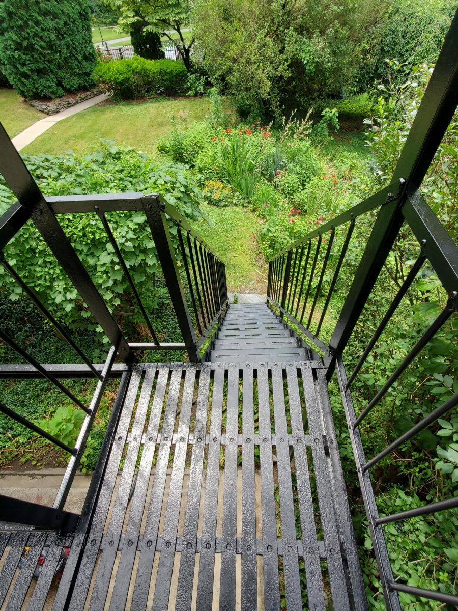 Fire Escape for Bethlehem Moravians property after completed painting project by CertaPro Painters of the Greater Lehigh Valley Preview Image 1