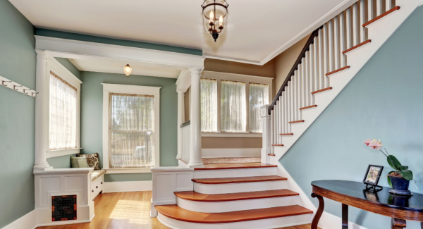 Foyer with staircase