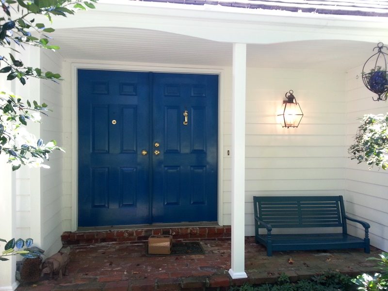 blue doors