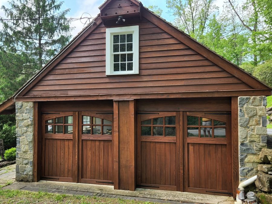 Wood Staining of Historic Garage in Malvern