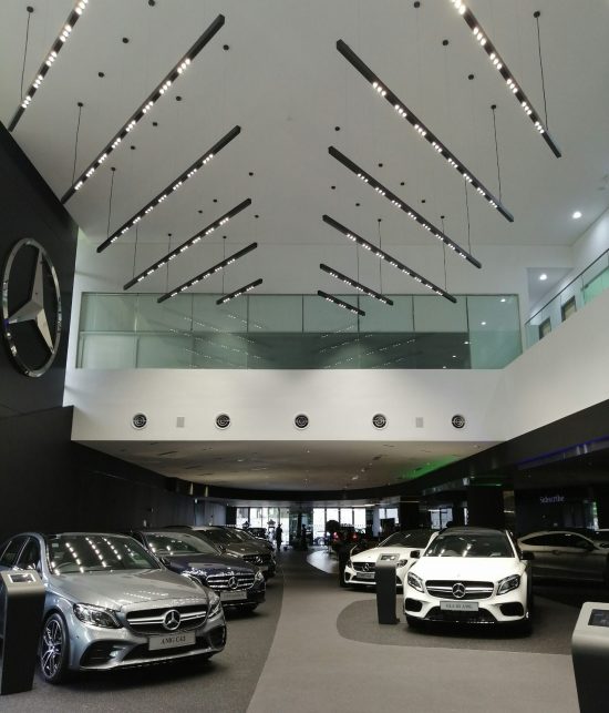 car dealership showroom painting
