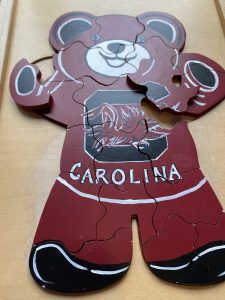 Donated Painted Puzzle Bear Greenville, SC