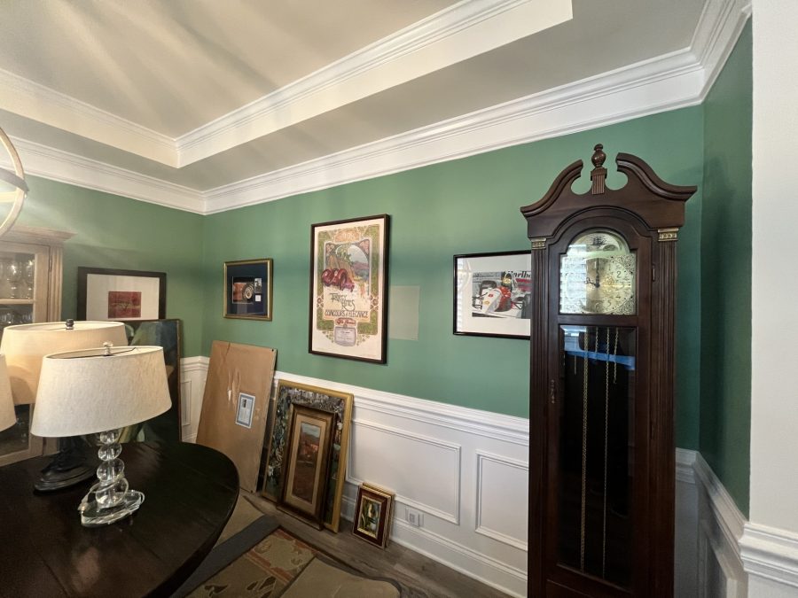 Green Dining Room Before Professional Painting Preview Image 2