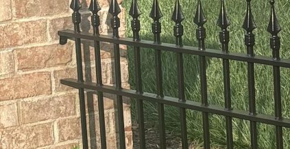 Painted Wrought Iron Fence