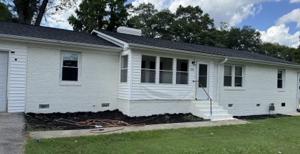 White Brick Exterior Painting