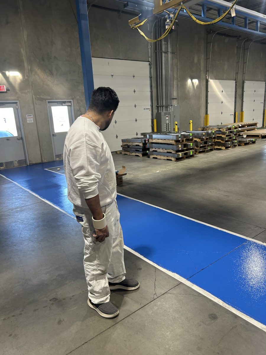 during professional warehouse floor painting Preview Image 3