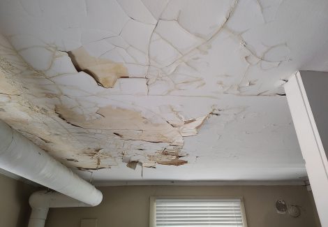 Before Firestation Ceiling Repair Greenville, SC
