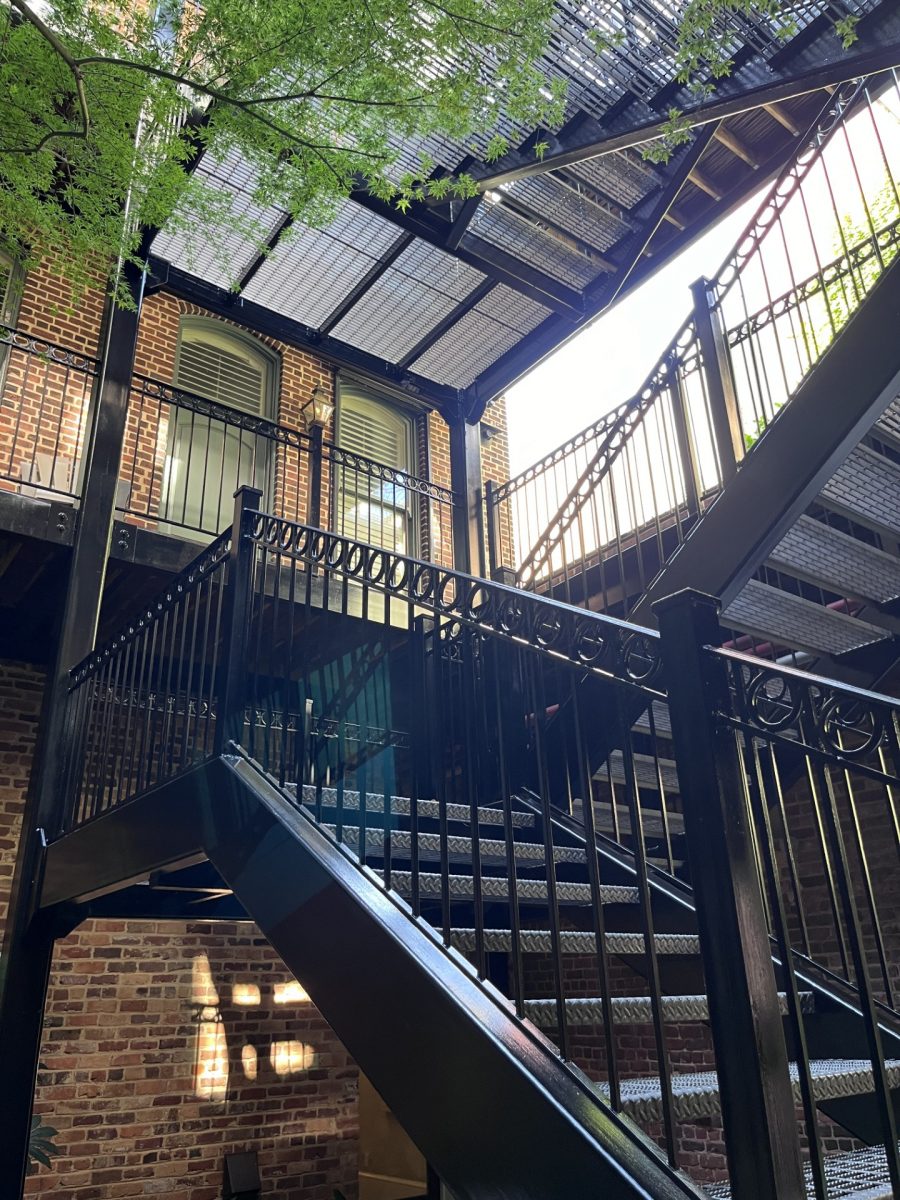 Metal Courtyard Stairs Painted Black Preview Image 5