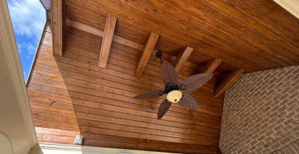 Stained Porch Ceiling