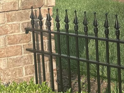 professionally painted wrought iron fence