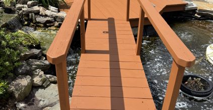 Koi Pond Bridge Painting