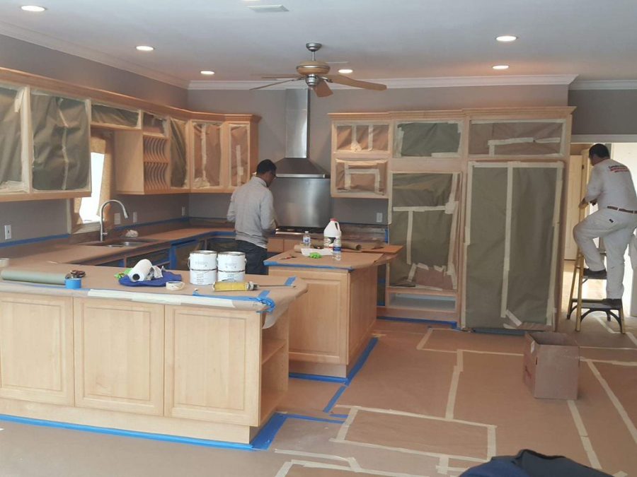 During Kitchen Cabinet Painting Preview Image 4