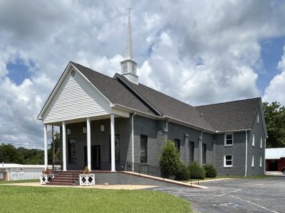 White church after exterior painting project