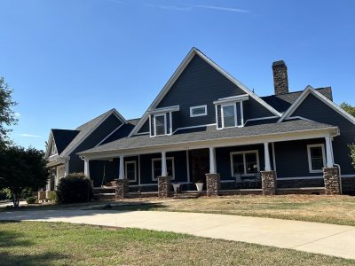 Blue house after painting project