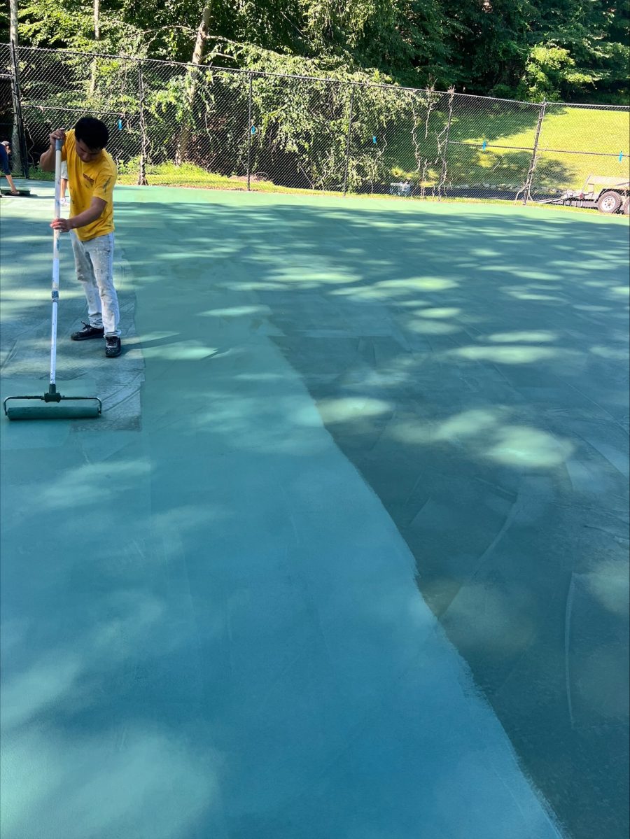 During Tennis Court Painting Preview Image 3