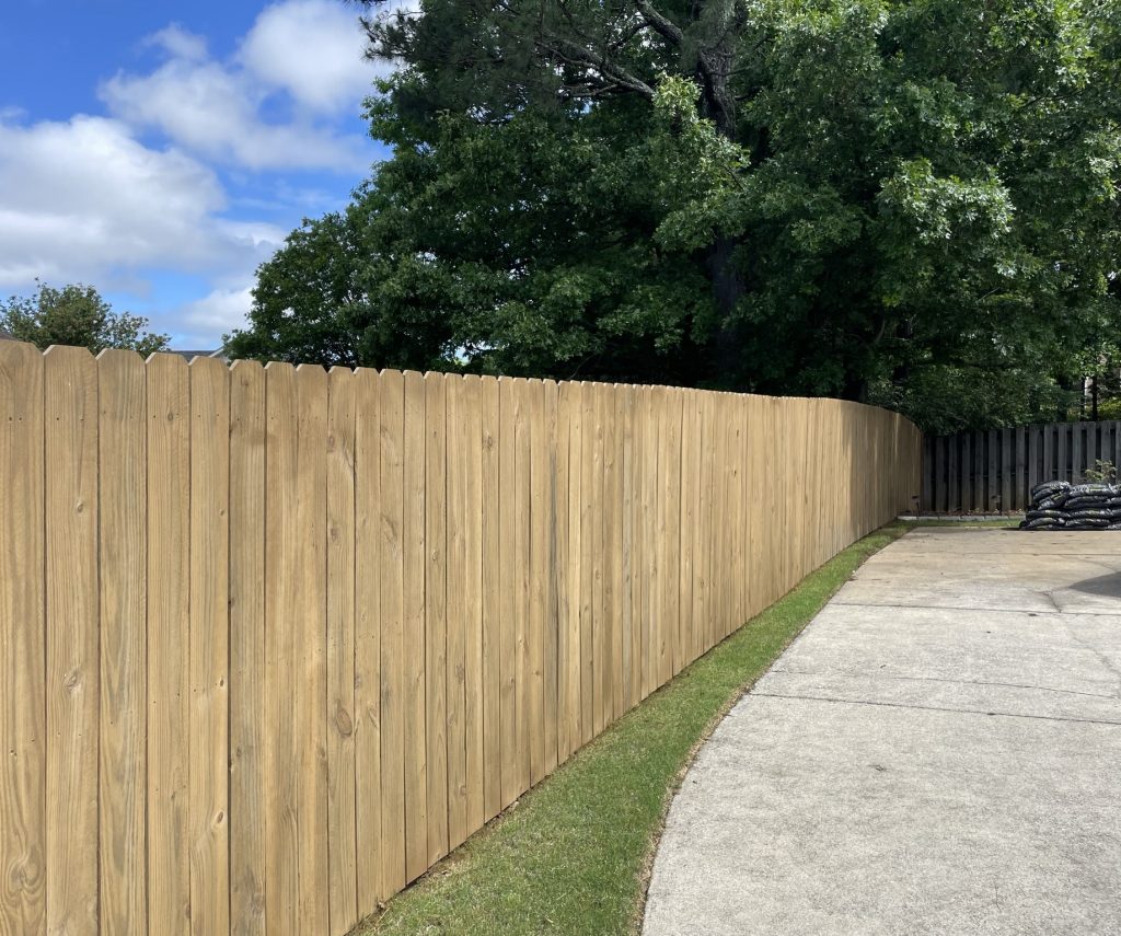 Residential Fence Stain Before & After After