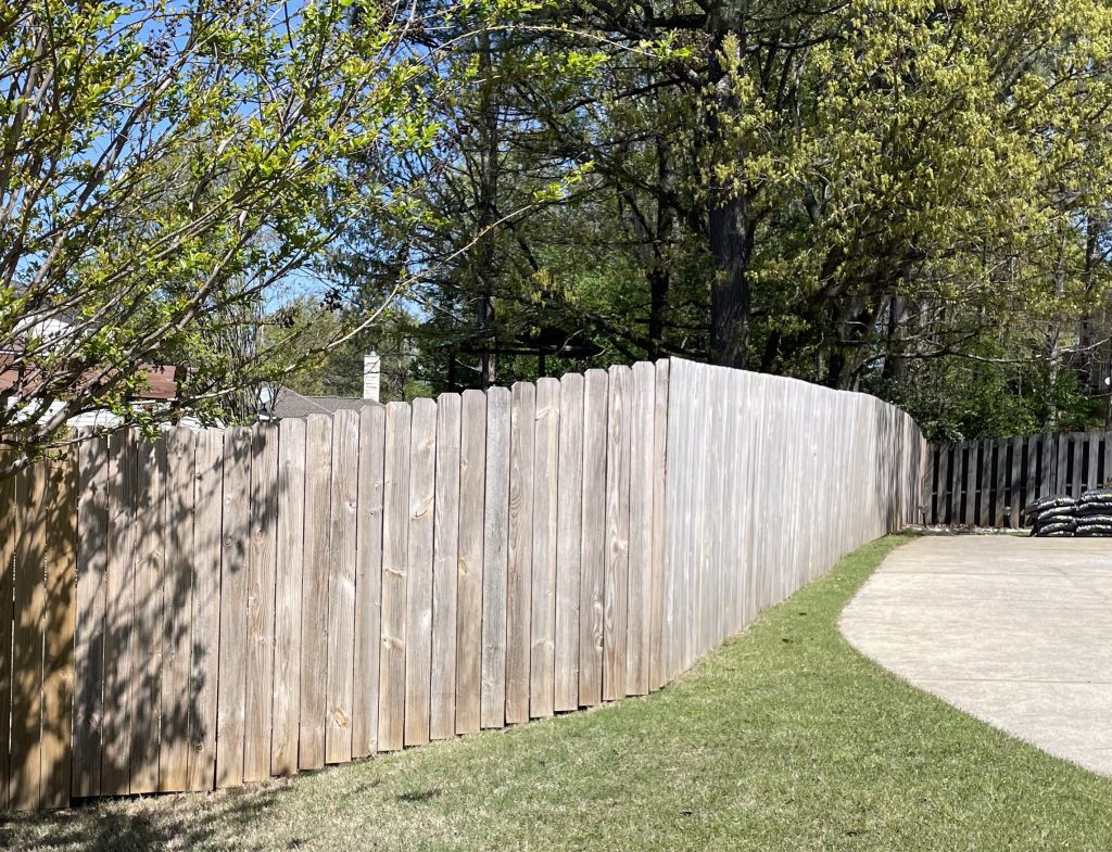Residential Fence Stain Before & After Before