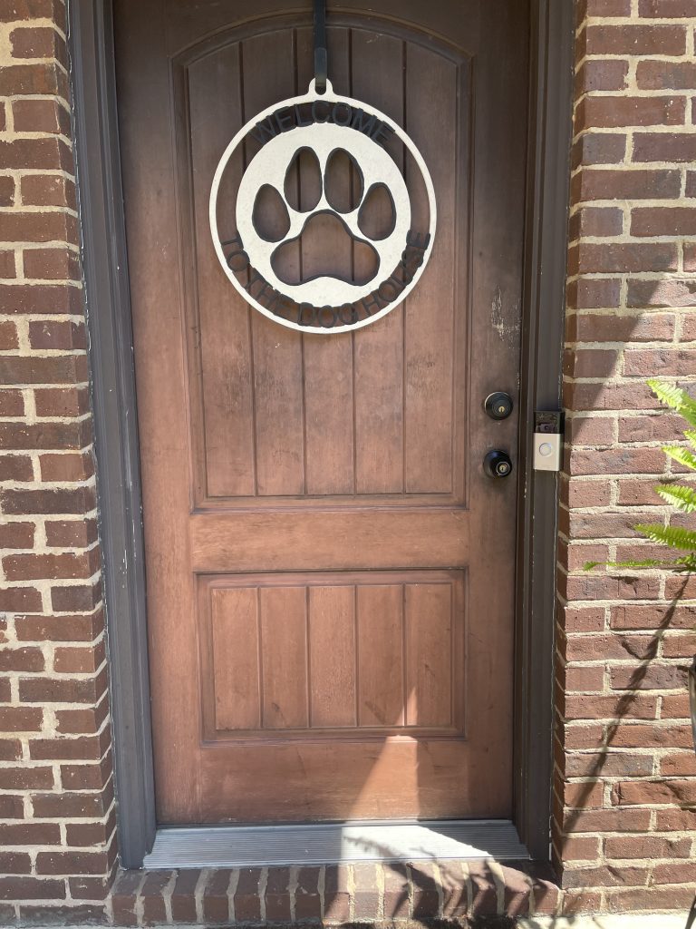 Residential Front Door Staining Before & After Before