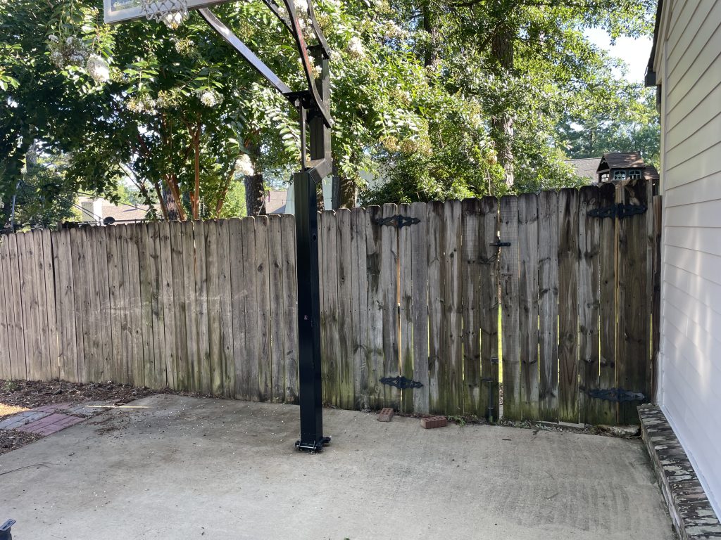 Residential Wood Fence Staining Before & After Before