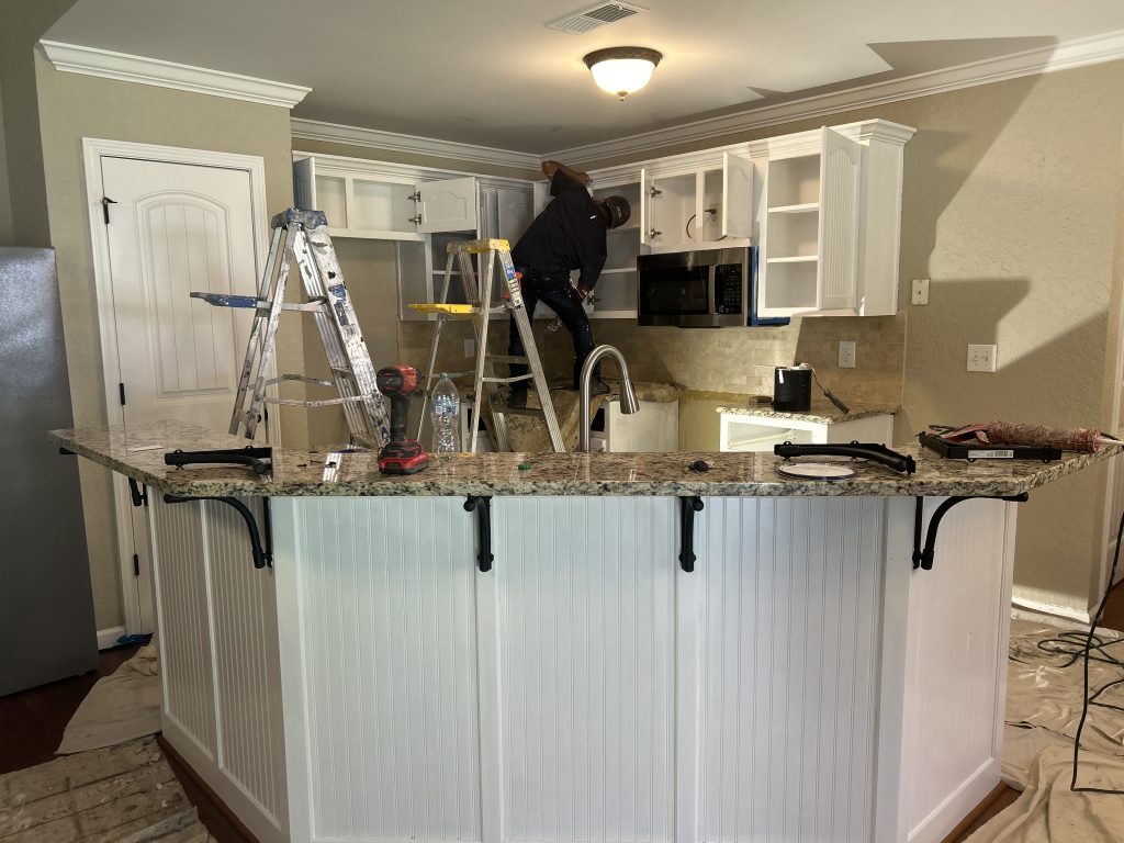 Kitchen Cabinet Painting Before & After After