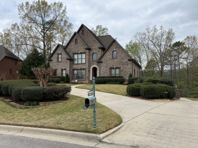 front exterior trim of home in highland lakes painted after