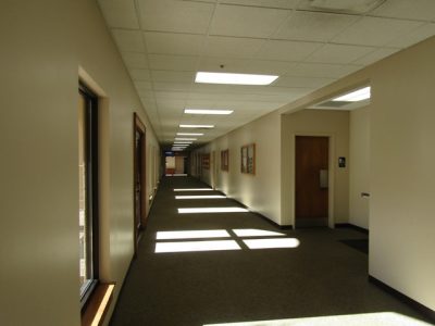 st lawrence catholic church hallway that was repainted by certapro painters of gwinnett