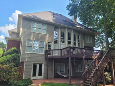 3 story home exterior repainting in lawrenceville, ga