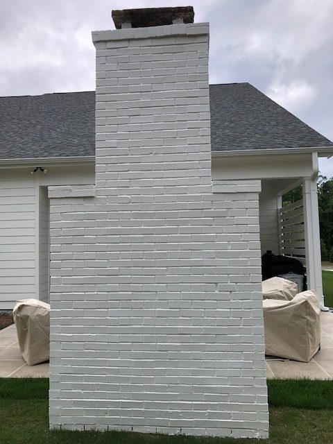 repainted fireplace in grayson ga