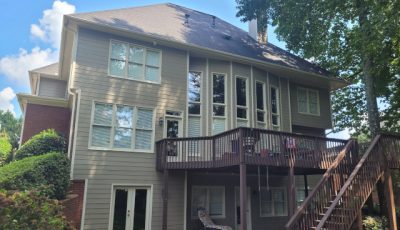 3 story home exterior repainting in lawrenceville, ga