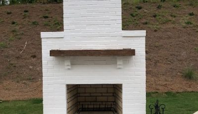 brick fireplace repainted by certapro painters of gwinnett
