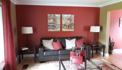 Interior living room painting by CertaPro house painters in Hamilton, ON