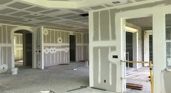 Commercial Drywall repair and repainting rooms prepared drywall