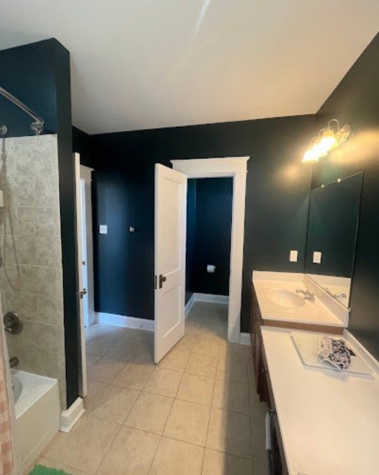 painted home bathroom