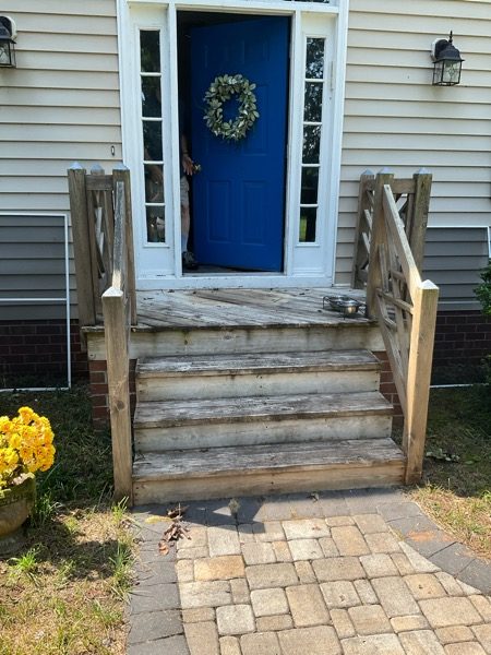 front door and wooden steps Preview Image 1