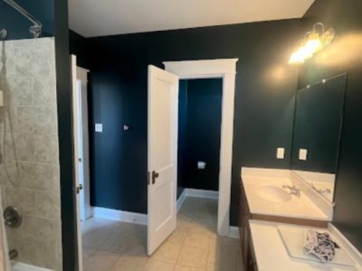 painted home bathroom
