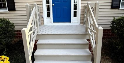 Entrance Steps Stain Project