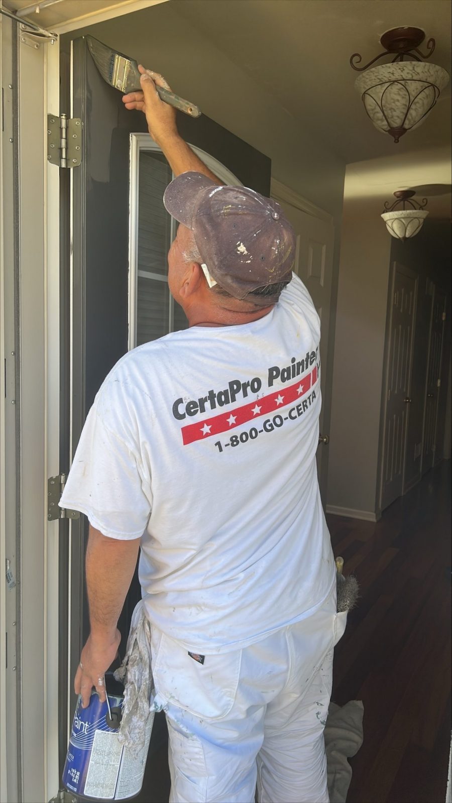 front door during painting Preview Image 1