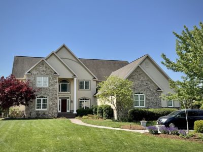 residential home exterior after painting