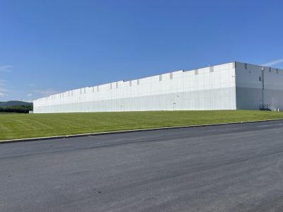 warehouse exterior after painting