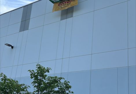 kickoff photos of commercial warehouse exterior painting project