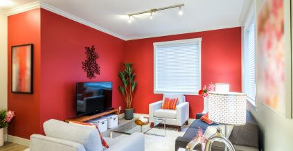 Living Room Red Interior