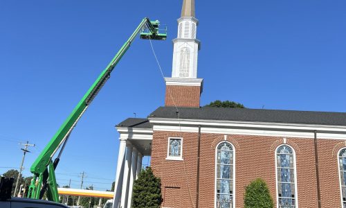 Painting Top of Church