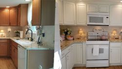 CertaPro Painters of Highlands Ranch, CO - kitchen before and after painting project
