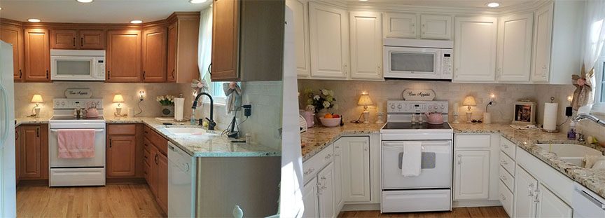 CertaPro Painters of Highlands Ranch, CO - kitchen before and after painting project