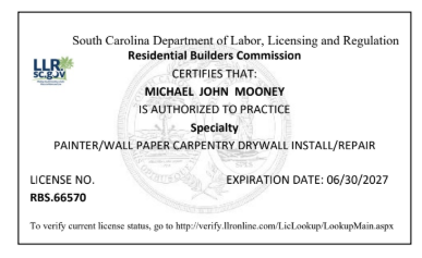 Licensed & Insured Painting Services